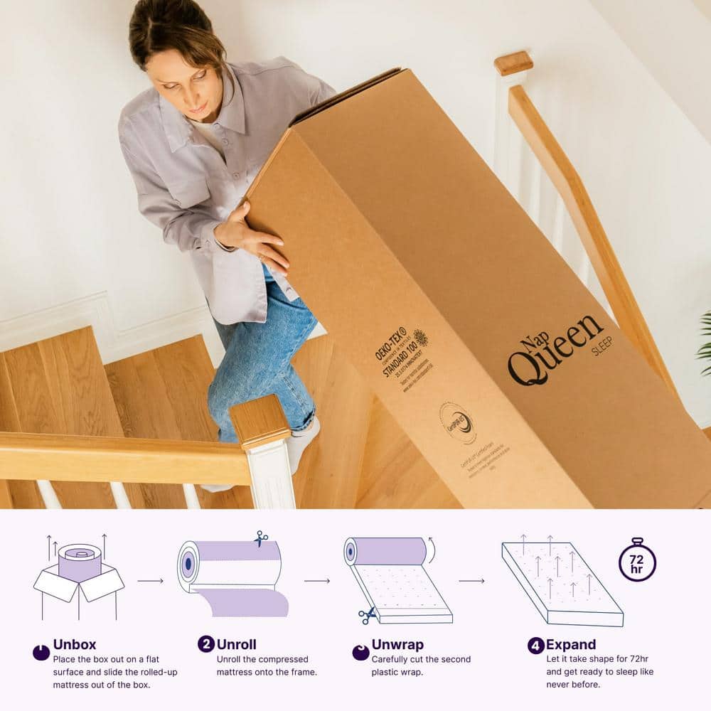 NapQueen 8" Twin Hybrid Mattress with Gel Memory Foam