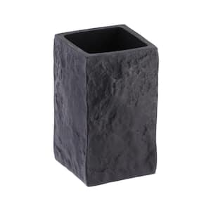 Stone Effect Freestanding Bath Tumbler Cup / Toothbrush Holder Black