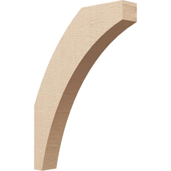 3 in. x 24 in. x 18 in. Thorton Rough Cedar Woodgrain Timberthane Polyurethane Knee Brace, Primed