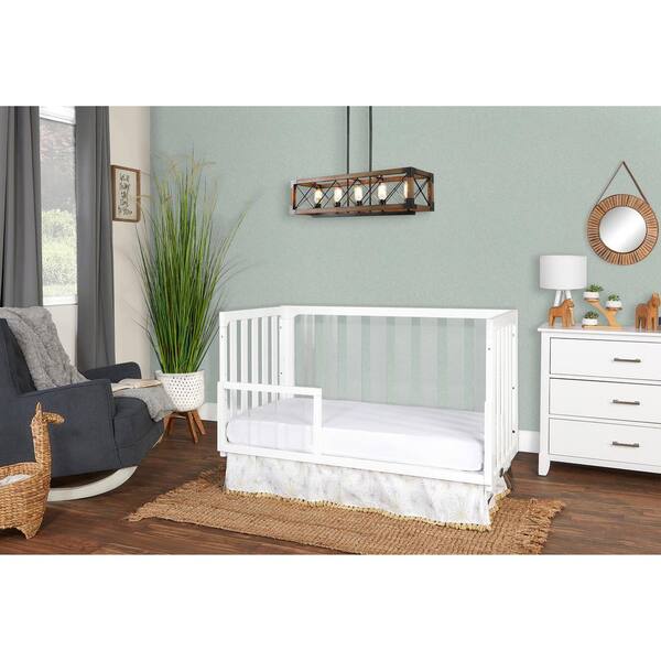 Cunas para Bebes 4 en 1 Convertible Cama para Niños Modern Baby Crib White  NEW