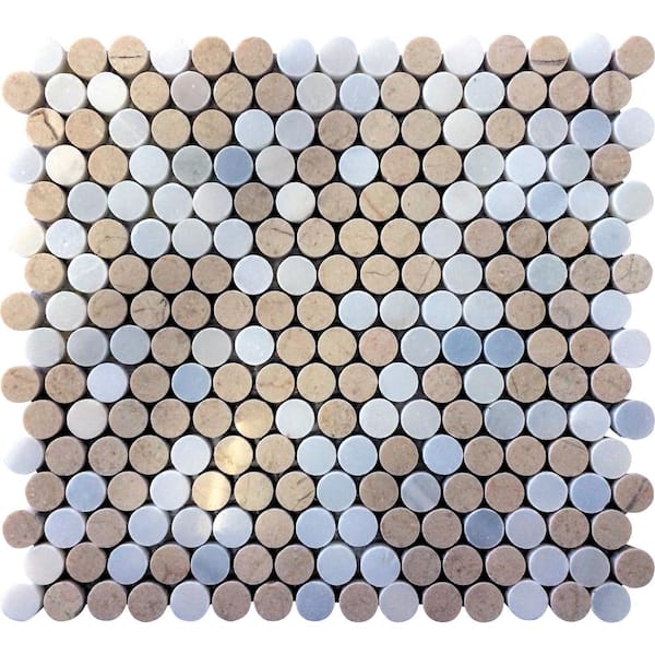 Apollo Tile Gray and Beige 10 in. Hexagon matte finished