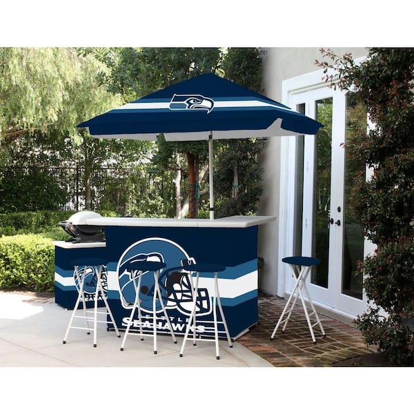 Best of Times Seattle Seahawks 6-Piece All-Weather Patio Bar Set with 6 ft. Umbrella