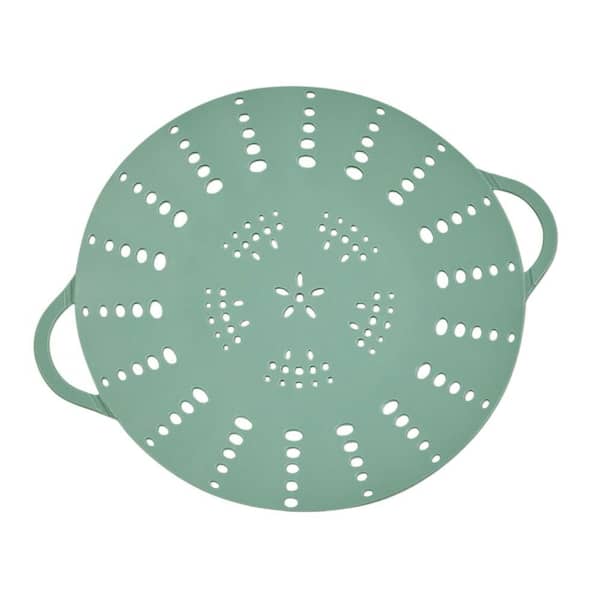 9.6 in. Silicone Steamer Basket Multi-Pots with Handles, Excluding Handle Length for Steaming Vegetables and Other Foods