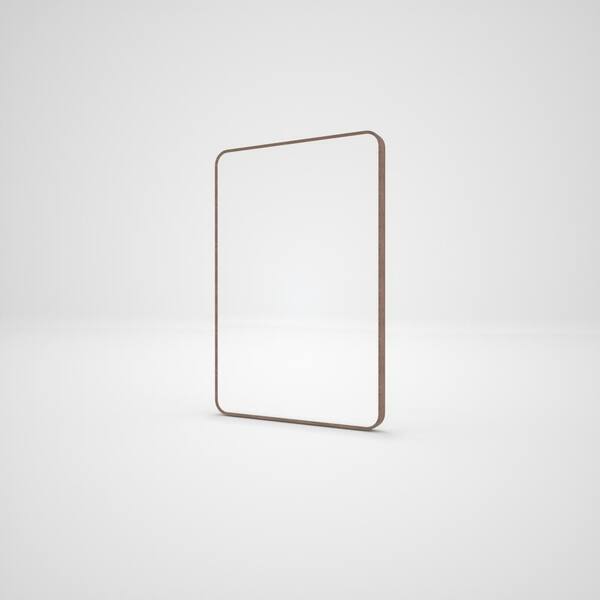 JimsMaison 24 in. W x 36 in. H Rectangular Aluminum Framed Wall Bathroom Vanity Mirror in Wood Grain