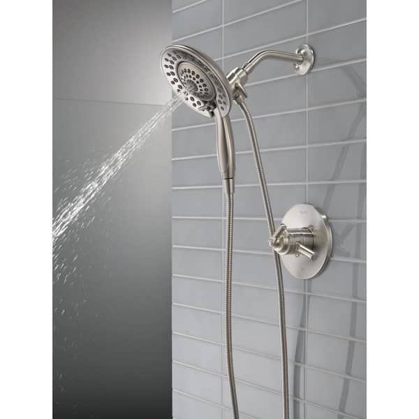 Saylor In2ition 1-Handle Wall Mount Shower Trim Kit in Stainless with Hand Shower (Valve Not Included)