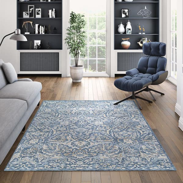 Couture Ballerine Carolina Blue 10 ft. x 14 ft. Area Rug