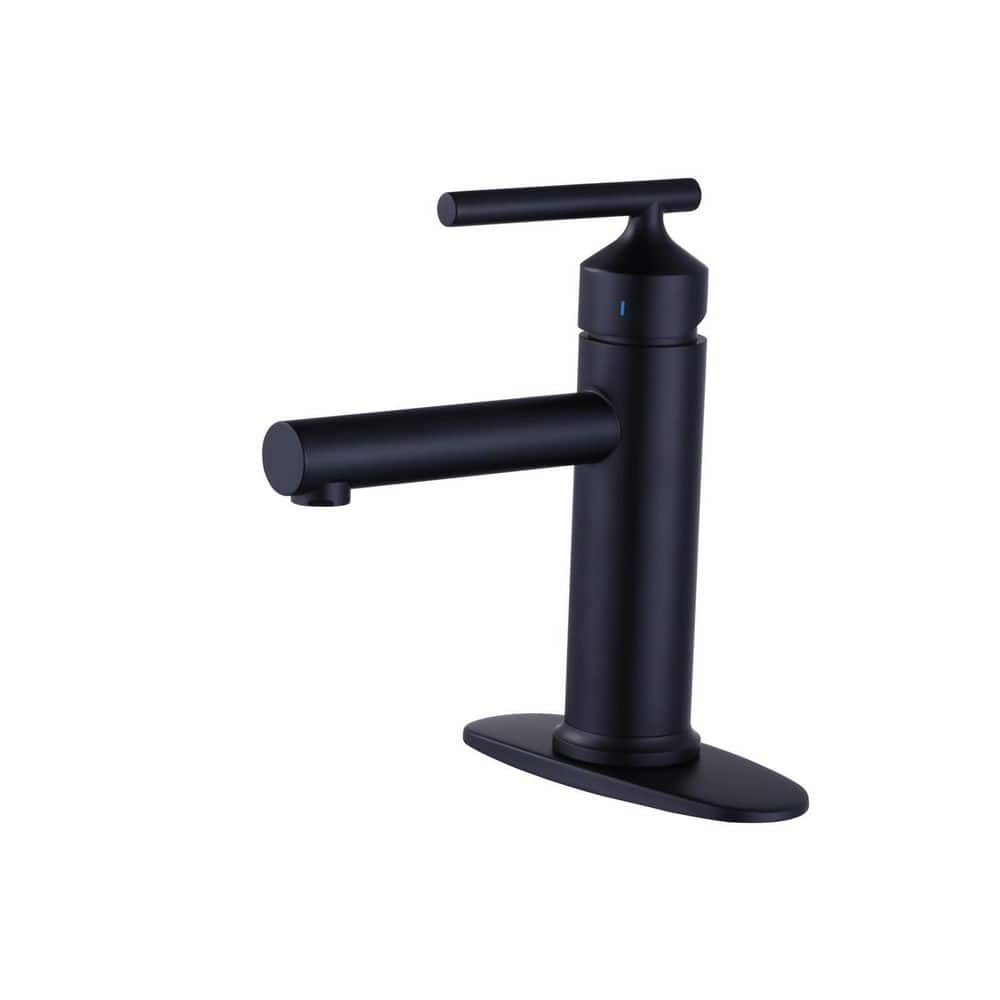 Single Handle Single Hole Bathroom Faucet with Deckplate Included in Matte Black price history on PriceWatchPro