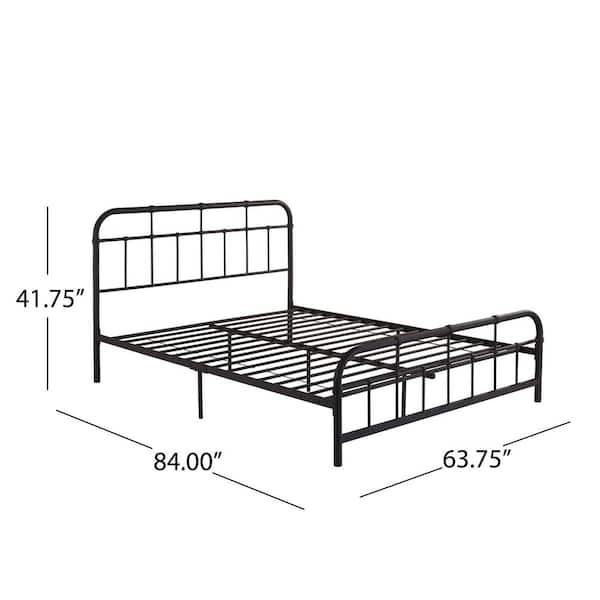 Comfy Living Metal Industrial Scaffold Pipe Copper Mesh Bed Frame Single/Double/King Size 4ft6 Double, No Mattress 