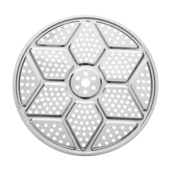 15 qt. Silver Tone Stainless Steel Steamer Cooling Rack with Thickened Design, Dishwasher Safe, Pressure Cooker Use