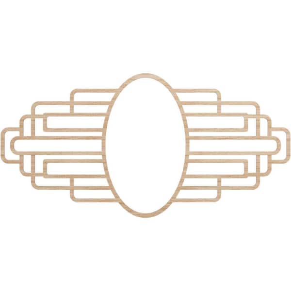 Ekena Millwork 40 in. x 20 in. x 1/4 in. Elizabeth Wood Fretwork Pierced Ceiling Medallion, Alder