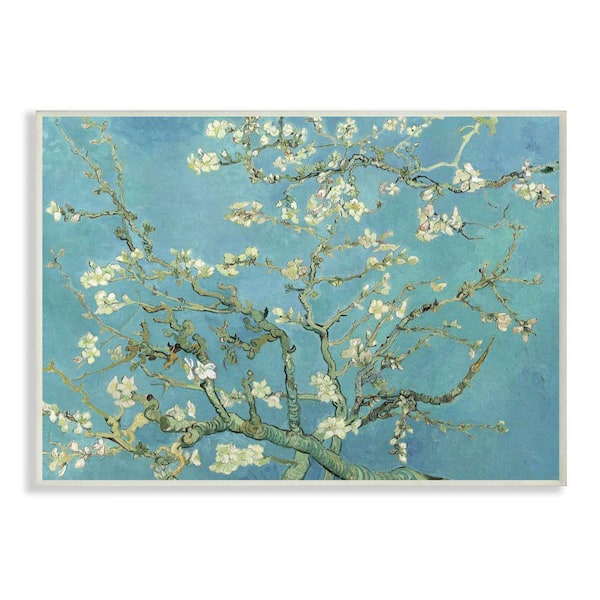 Stupell Industries 12 in. x 18 in. in. "Van Gogh Almond Blossoms Post Impressionist Painting" by Vincent Van Gogh Wood Wall Art