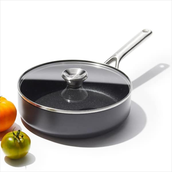 OXO Ceramic Professional 3 qt. Aluminum Hard Anodized Nonstick, Saute Pan  Jumbo Cooker with Lid CC004743-001 - The Home Depot