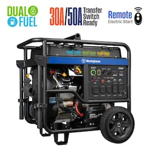 18,000/14,500-Watt Tri-Fuel Gas, Propane, Natural Gas Powered Portable Generator with Remote Electric Start, 50A Outlet