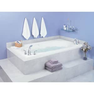 Alydar II 72 in. x 42 in. Acrylic Reversible Drain Rectangular Drop-In Soaking Bathtub in White