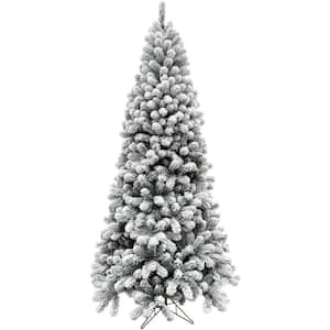 6.5-ft. Snow Flocked Alaskan Pine Artificial Christmas Tree, No Lights