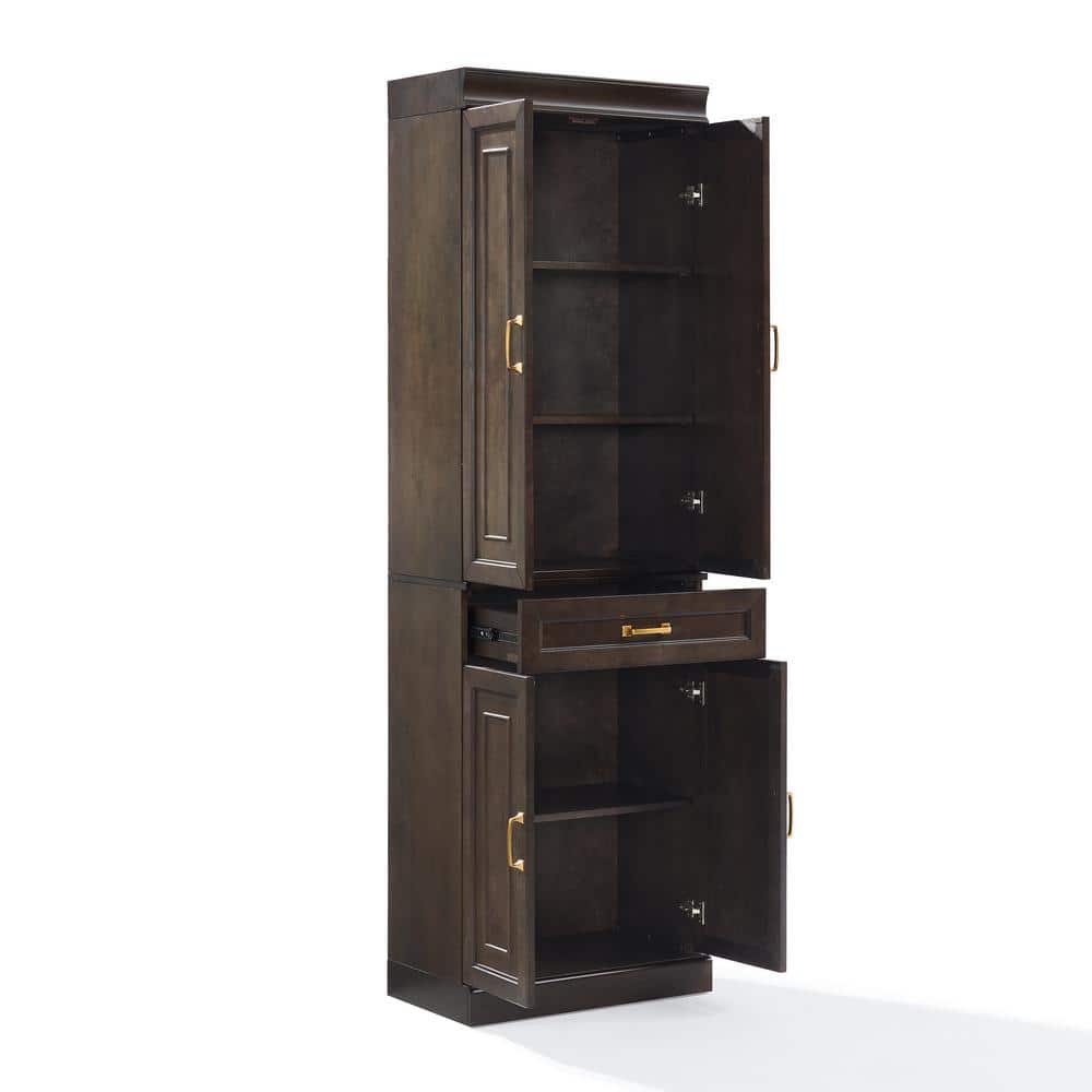 Stanton Tall Brown Wood Kitchen Storage Pantry Set