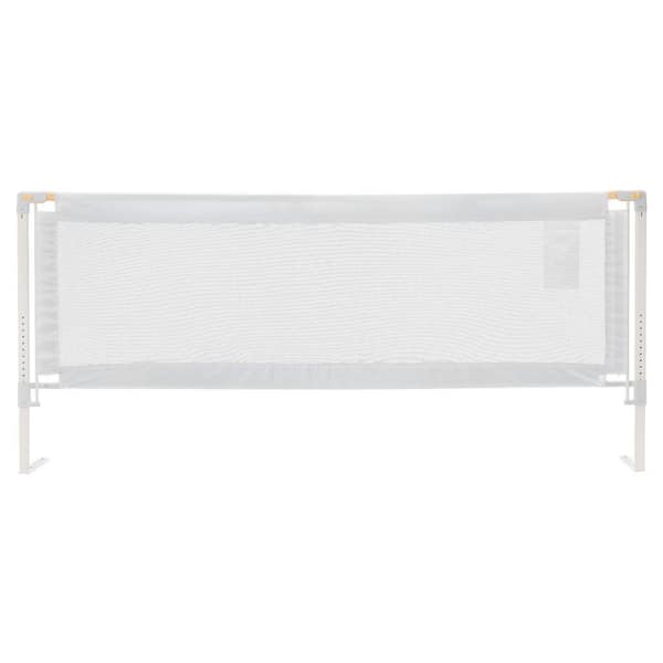 3-Piece Kids Bed Guard Rail Adjustable Side Bumpers for King Toddler Bed Rail with Iron and Oxford Cloth 3-Sides Grey