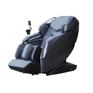 Rejuv Series Black Faux Leather Reclining 4D Massage Chair with Voice Recognition, Bluetooth Speakers and Heated Seat