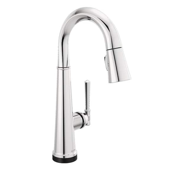 Delta Emmeline Touch2O with Touchless Technology Single Handle Bar Faucet in Lumicoat Chrome