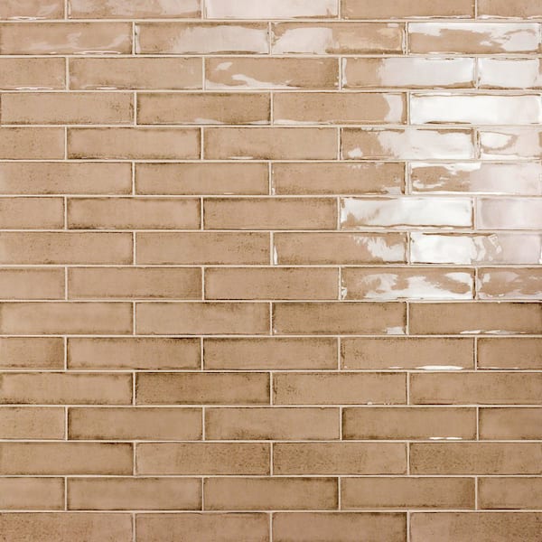 Moze Taupe 3 in. x 12 in. 9 mm Ceramic Wall Tile (22-Piece) (5.38 sq. ft./ Box)