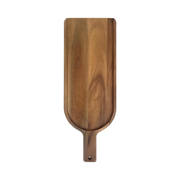 Ironwood Shovel Shaped Brown Charcuterie Serving Board with Handle, 19 in., Acacia Wood