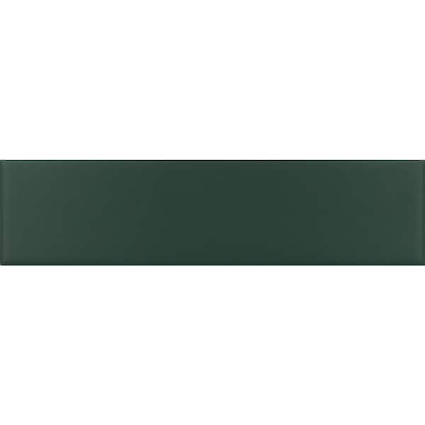 Apollo Tile Arte Green 1.97 in. x 7.87 in. Matte Ceramic Subway Wall and Floor Tile Sample (0.14 Sq. ft./case) (1-pack)