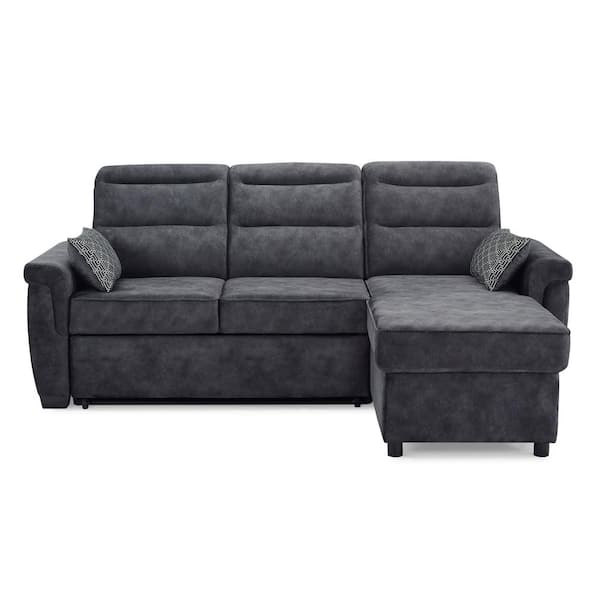 Robson Street Dark Gray Woven 2 Pc Right Arm Sectional - Rooms To Go