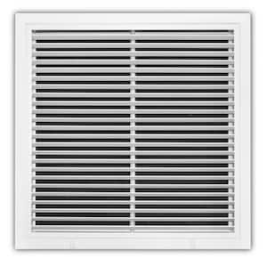 20 in. x 20 in. Aluminum Fixed Bar Return Air Filter Grille in White
