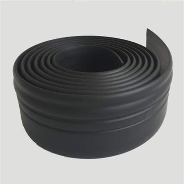 Wellco 3 .15 in. x 26 ft. x 0.4 in. PVC Black Mat Edge Trim Garage Flooring