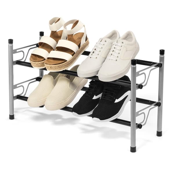 1pc Simple Stainless Steel Shoe Rack For Doorway, With Multiple