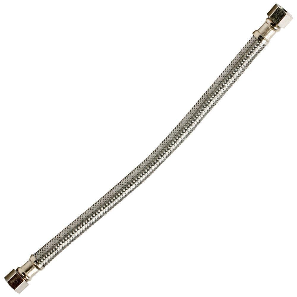 UPC 039961002525 product image for 3/8 in. Compression x 3/8 in. Compression x 12 in. L Braided Stainless Steel Fau | upcitemdb.com