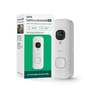Battery Operated Doorbell 2K Plus (White) Wireless Video Doorbell, 2K Resolution, Enhanced Audio