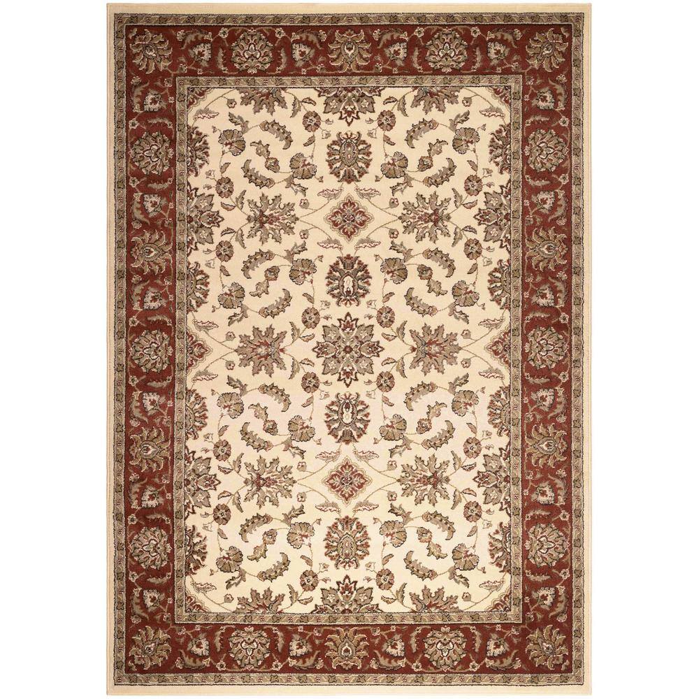 Como Ivory/Brick 8 ft. x 11 ft. Traditional Oriental Floral Area Rug price history on PriceWatchPro