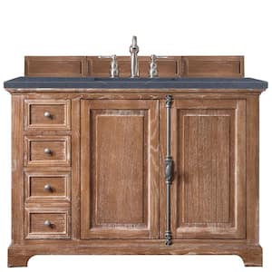 Providence 48 in. W x 23.5 in.D x 34.3 in.H  Single Bath Vanity in Driftwood with Quartz Top in Charcoal Soapstone