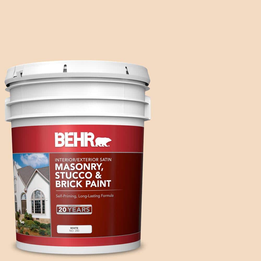 5 gal. #S270-1 Frosted Toffee Satin Interior/Exterior Masonry, Stucco and B