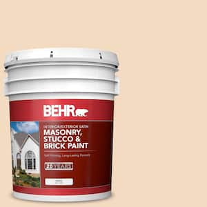 5 gal. #S270-1 Frosted Toffee Satin Interior/Exterior Masonry, Stucco and Brick Paint
