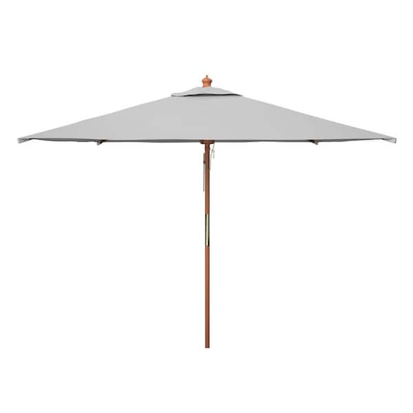 7 1 2 ft patio umbrellas Velop 7.5 ft Square Wooden Pulley Market Umbrella