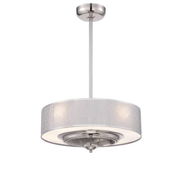 World Imports Cozette Collection 24 in. Indoor Satin Nickel Ceiling Fan with Remote Control