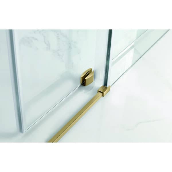 Aston Coraline XL 52 - 56 in. x 80 in. Frameless Sliding Shower Door with StarCast Clear Glass in Polished Chrome Right Hand