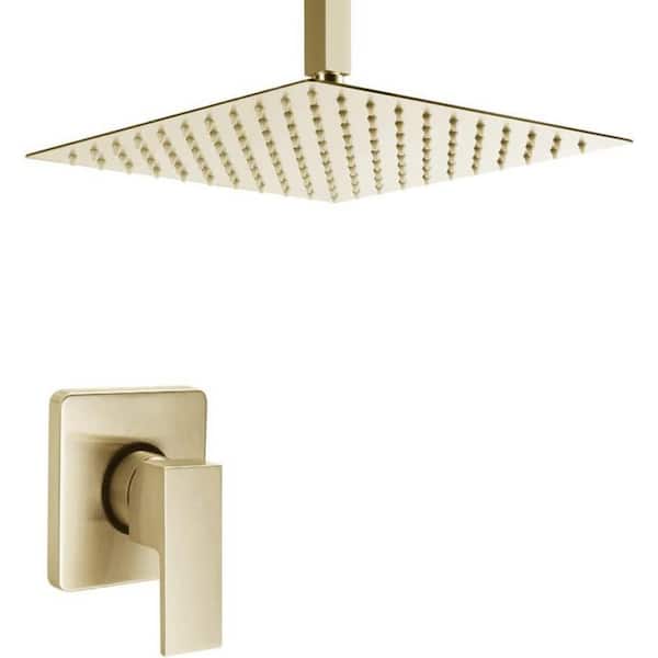 Unbranded Roxy 10 in. W 3 Jet Shower Tower in Brushed Gold 16GS-36154