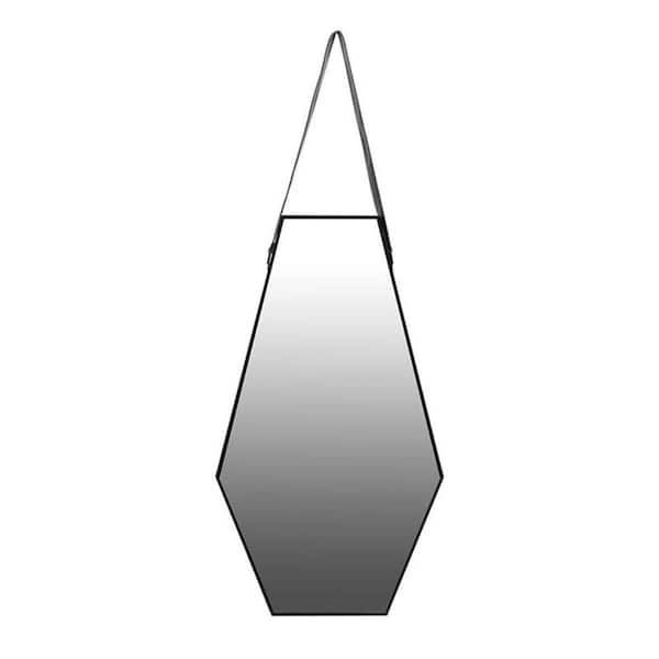 HomeRoots 18.1 in. W x 31.5 in. H Wood Black Vanity Mirror