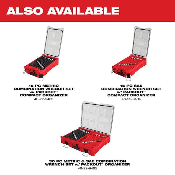 Milwaukee - 1/2 in. Drive SAE/Metric Ratchet and Socket Mechanics Tool Set PACKOUT Trays