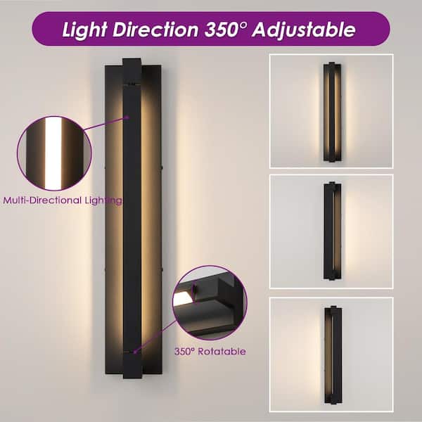 Rennnsan Noah 23.6 in. 1-Light Black Linear Dimmable LED Rennnsan Noah 23.6 in. 1-Light Black Linear Dimmable LED
