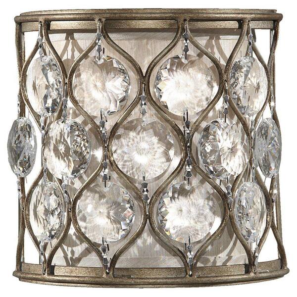 Feiss Lucia Burnished Silver Wall Sconce WB1497BUS The Home Depot