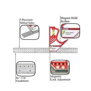 12 in. Magnetic Lock Combination Square with Zinc Head