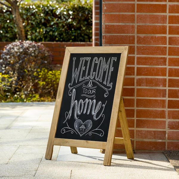MAGICLULU Business Hours Listing Chalkboard Sign Welcome Boards with Office  Hours Door Signs Chalk Board Markers Erasable Hanging Welcome Board Wooden
