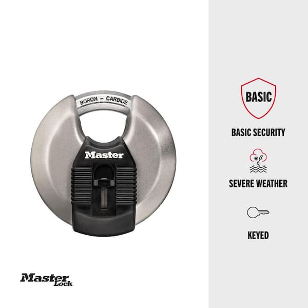 Heavy Duty Outdoor Shrouded Padlock with Key, 3-1/8 in. Wide