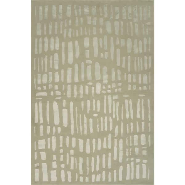 Belen Modern Abstract Area Light Green 7 ft. x 9 ft. Indoor Area Rug