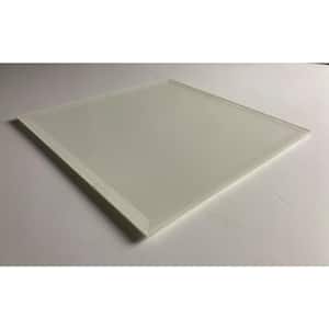 Secret Dimensions Glossy White Reverse Beveled Square 8 in. x 8 in. Glass Decorative Wall Tile (16 Sq. Ft./Case)