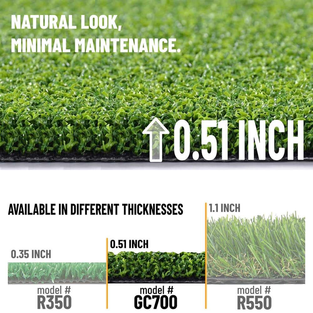Green Artificial Turf Golf Hitting Mat with Latex Backing